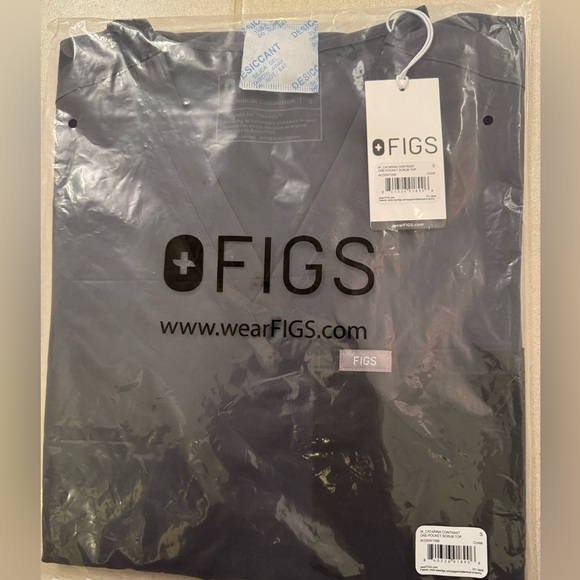 Figs women’s Catarina One-pocket scrub top (small) in Charcoal - Picture 2 of 2